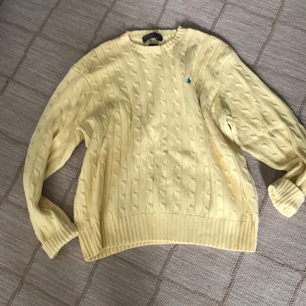 Polo cable knit sweater